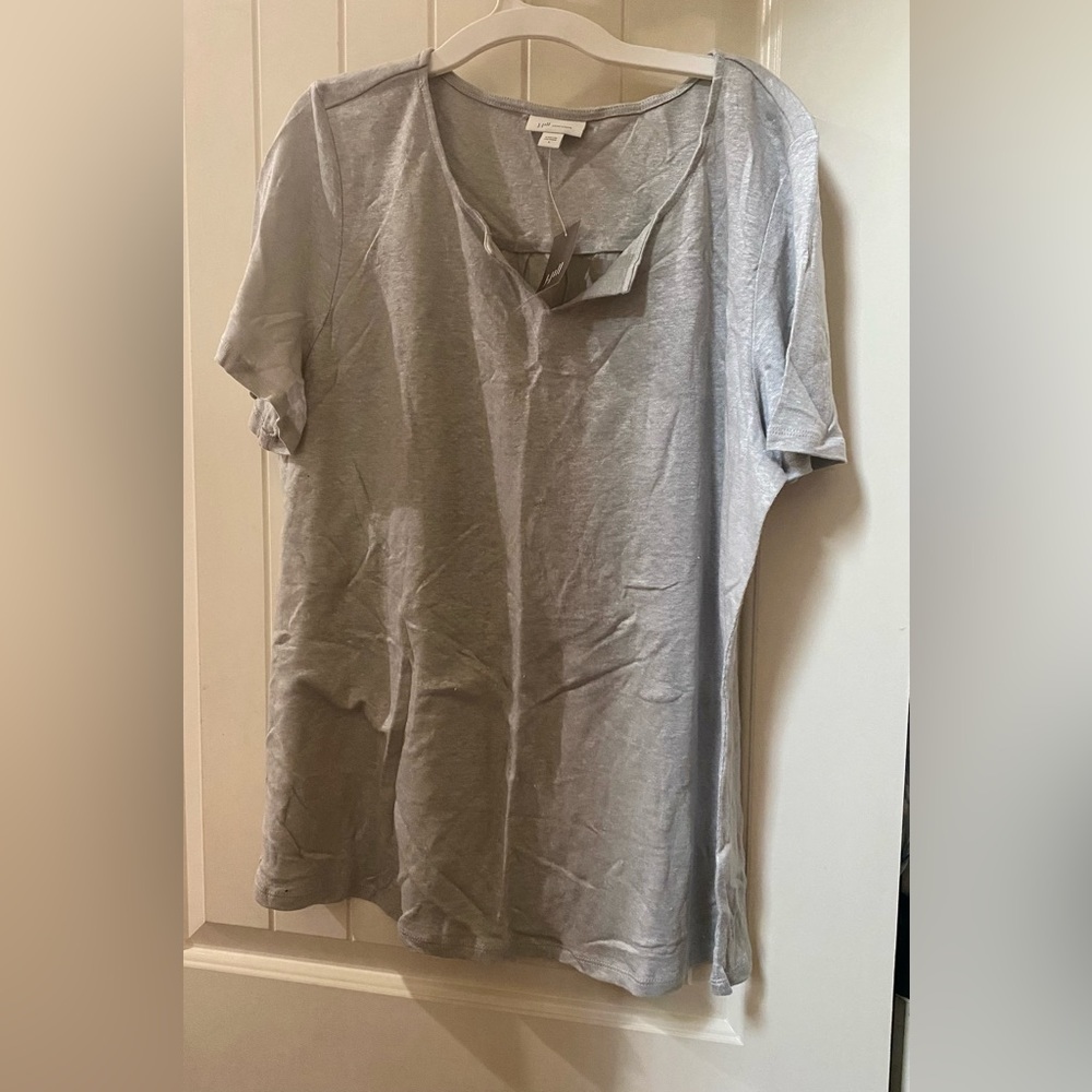 NWT JJILL light gray tee